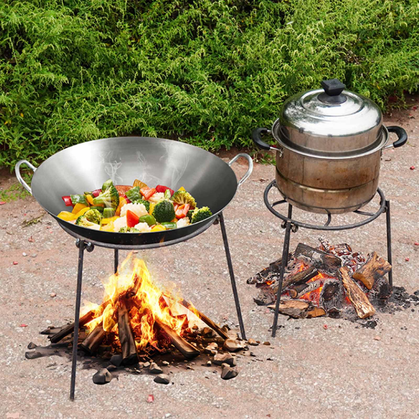 Camping Cooking Essentials - Składany grill trójnożny na ognisko, przenośny