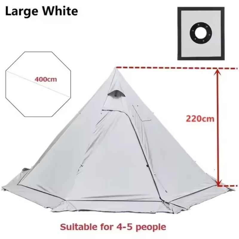 Camping Cooking Snow - Bardzo lekki namiot piramidowy z osłoną