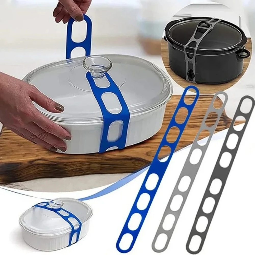Camping Cooking Pot With Lid - Uniwersalny uchwyt na pokrywkę garnka, silikonowa
