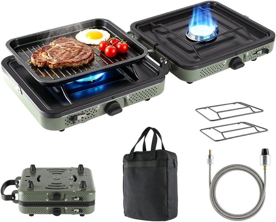 Camping Cooking Essentials - Przenośna kuchenka kempingowa na propan z