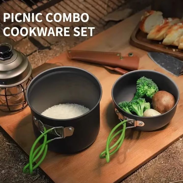 Camping Cooking Gear Set - Zestaw naczyń kempingowych na wędrówki i