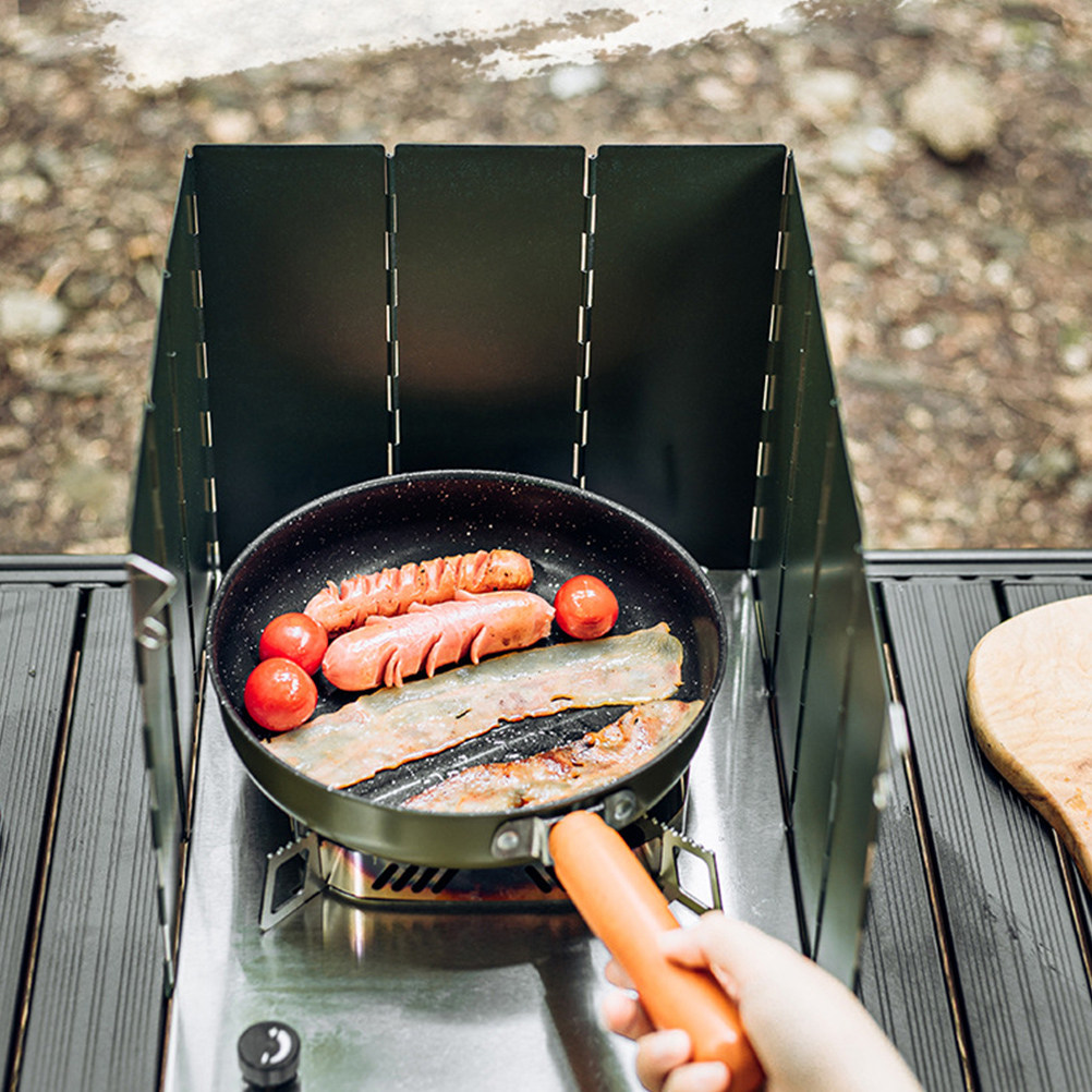 Camping Cooking Windscreen - Przenośny ekran przeciwwiatrowy do kuchenki, składany,