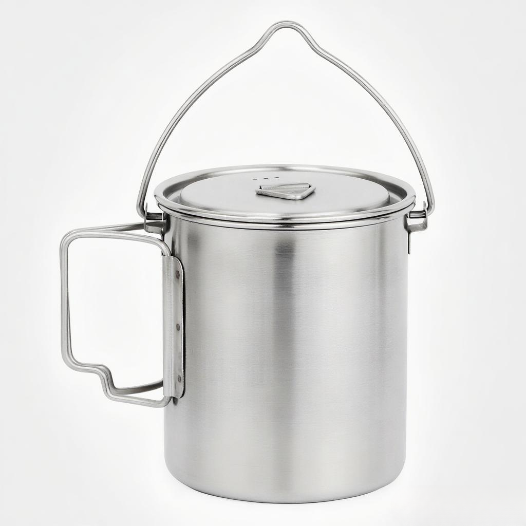 Camping Cooking Pot With Lid - Kubek/termos ze stali nierdzewnej 750 ml
