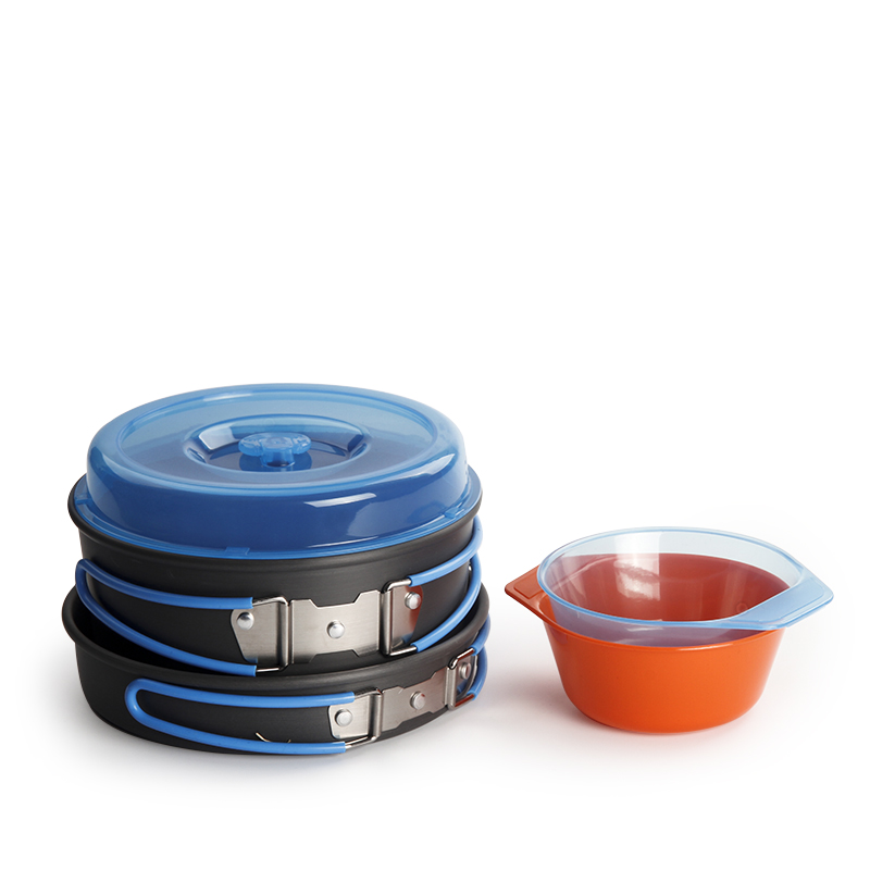 Camping Cooking Pan - Naczynia kempingowe Zestaw garnków i misek