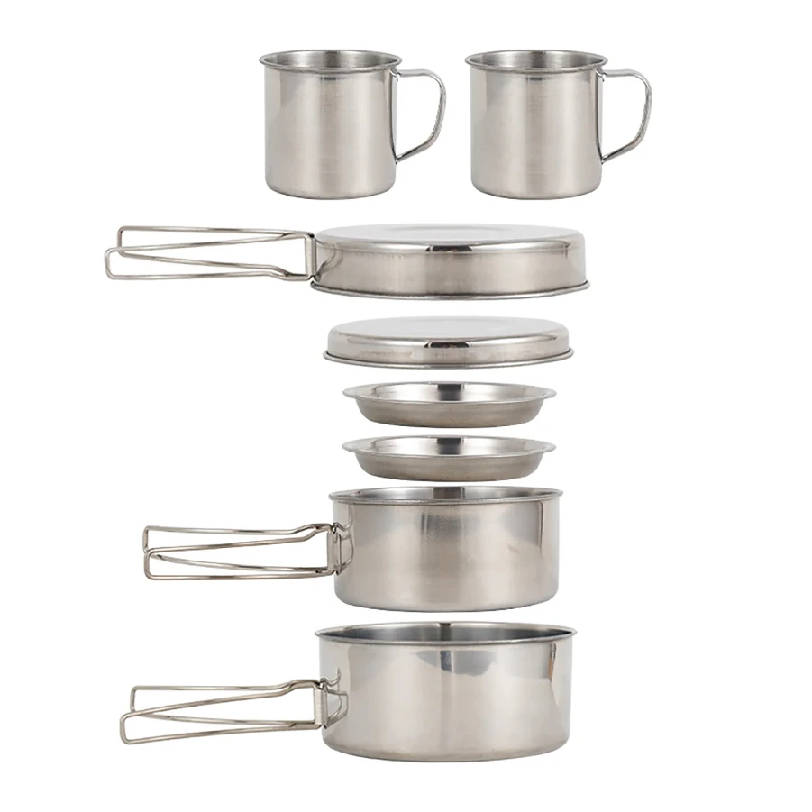 8-częściowy zestaw naczyń kemp – Camping Cooking Pan recenzja i cena