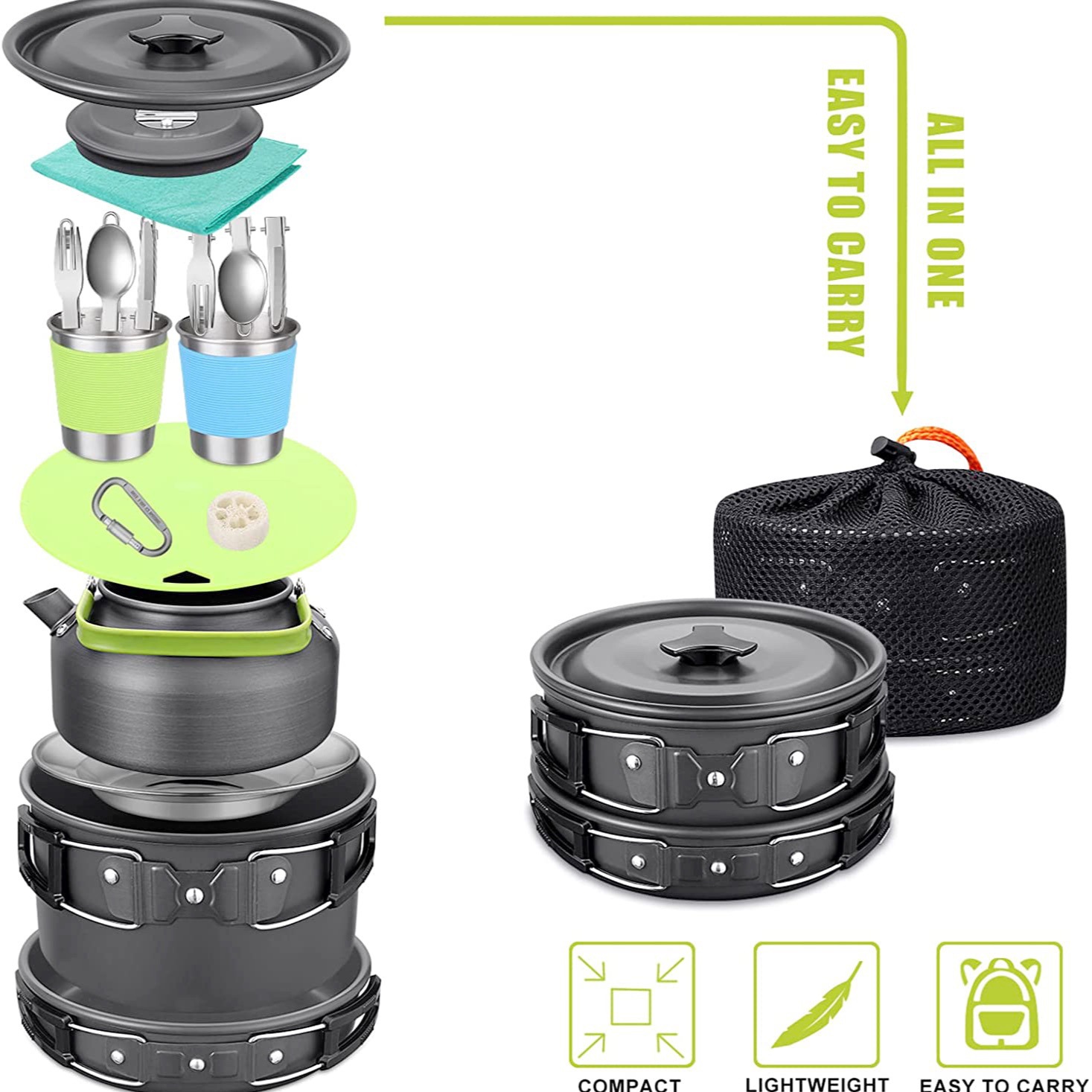 Zestaw do gotowania na kemping – Camping Cooking Gear Set recenzja i cena