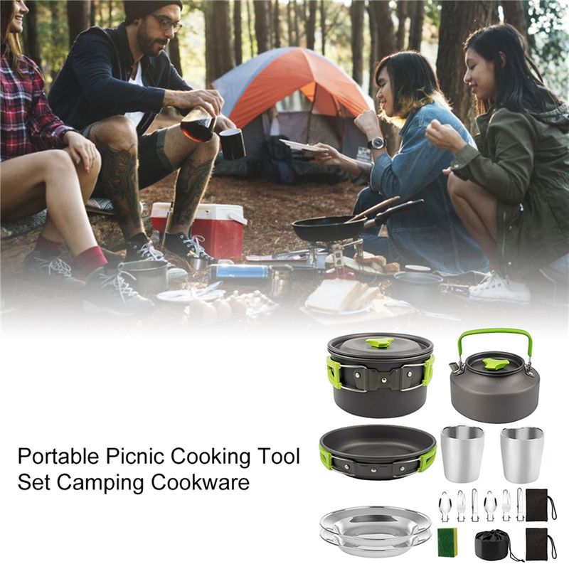 【KUPCY】 Zestaw naczyń kempingo – Camping Cooking Pan recenzja i cena