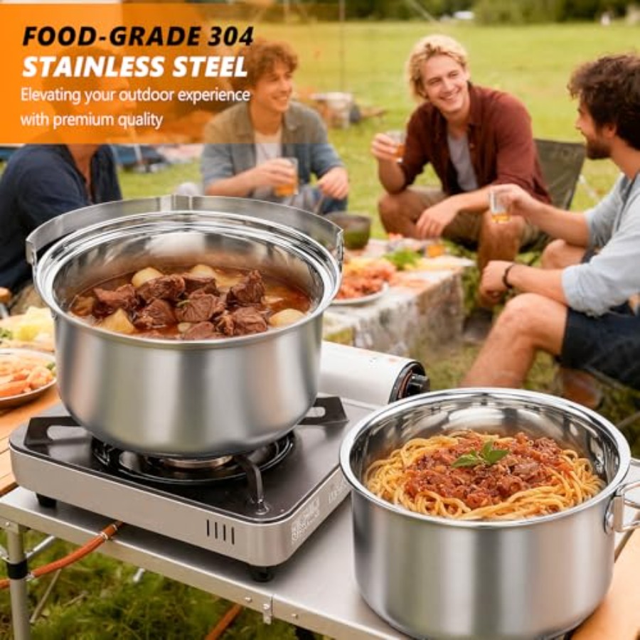 Zestaw naczyń kempingowych, le – Camping Cooking Mess Kit recenzja i cena