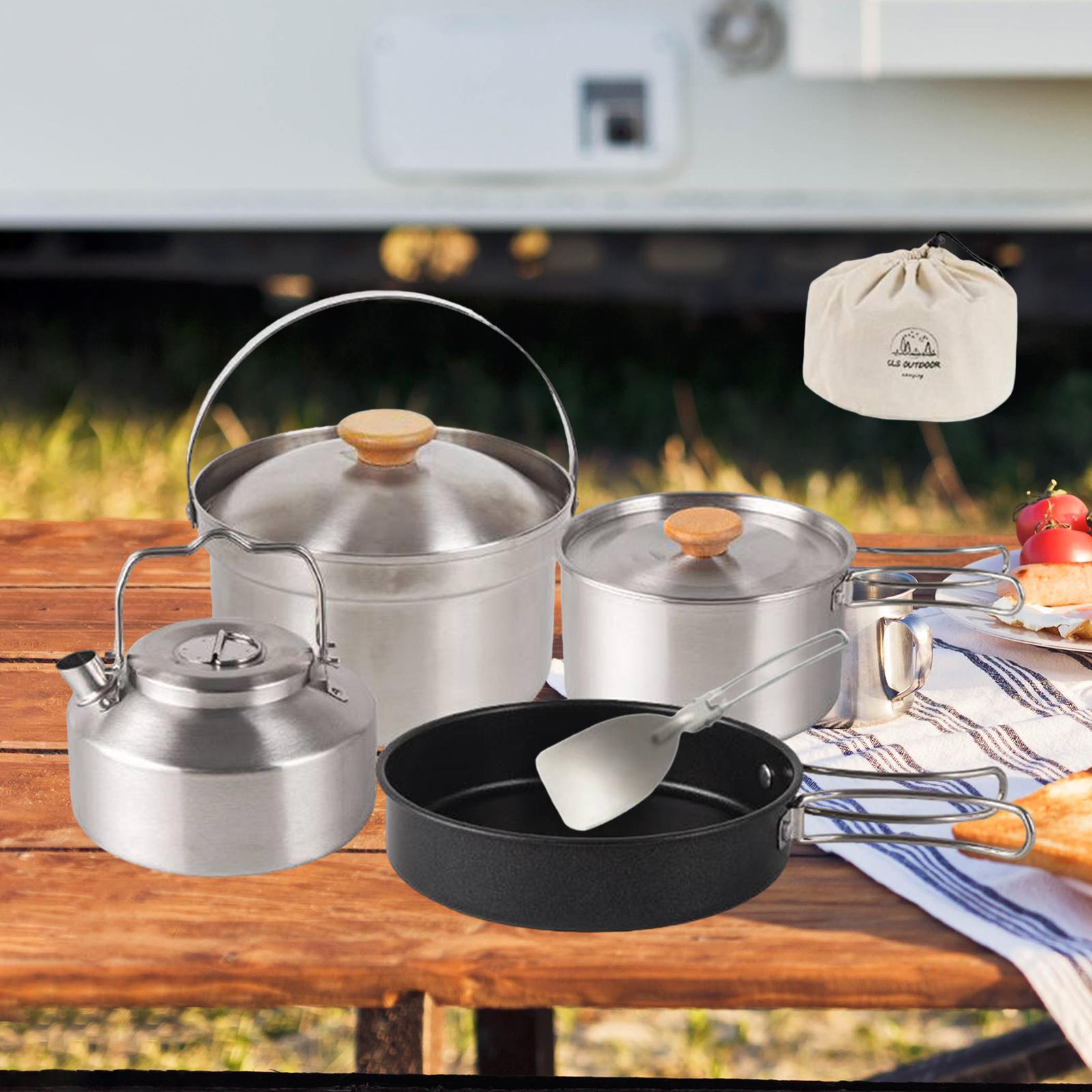 Naczynia kempingowe, sprzęt ku – Camping Cooking Gear Set recenzja i cena