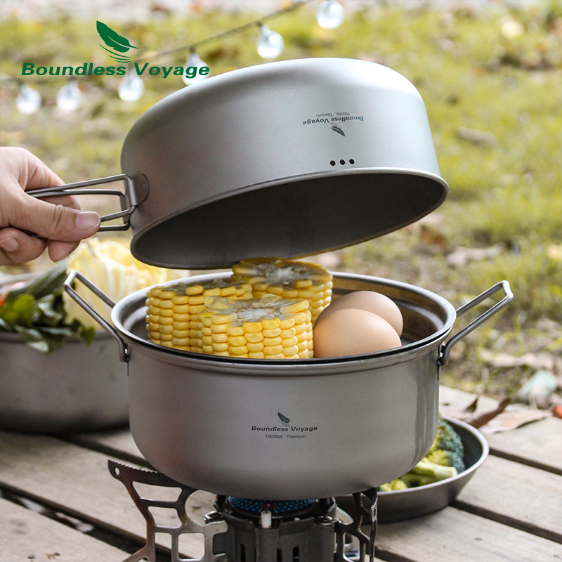 Zestaw Tytanowy Garnek Parowy  – Camping Cooking Pan recenzja i cena