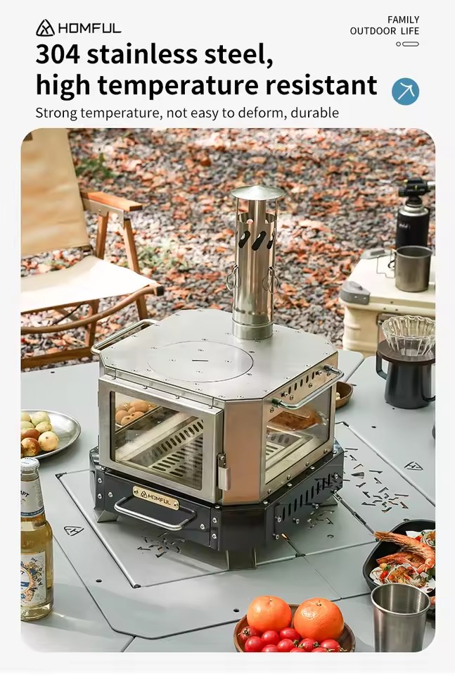 HOMFUL Przenośna Kuchenka na D – Camping Cooking Kit recenzja i cena
