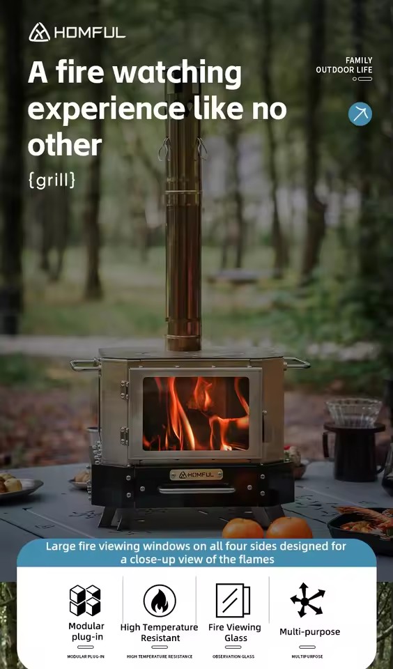 HOMFUL Przenośna Kuchenka na D – Camping Cooking Kit recenzja i cena