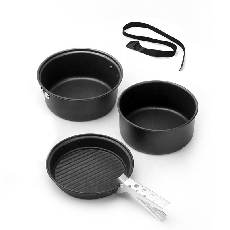 Aluminiowy zestaw naczyń kempi – Camping Cooking Mess Kit recenzja i cena