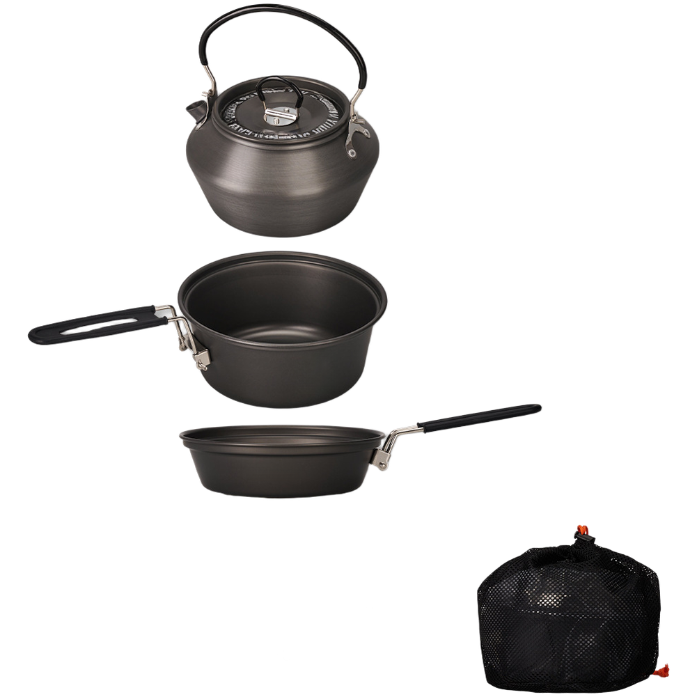 Lekki aluminiowy zestaw naczyń – Camping Cooking Gear Set recenzja i cena
