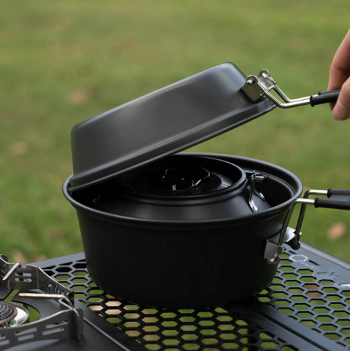 Lekki aluminiowy zestaw naczyń – Camping Cooking Gear Set recenzja i cena