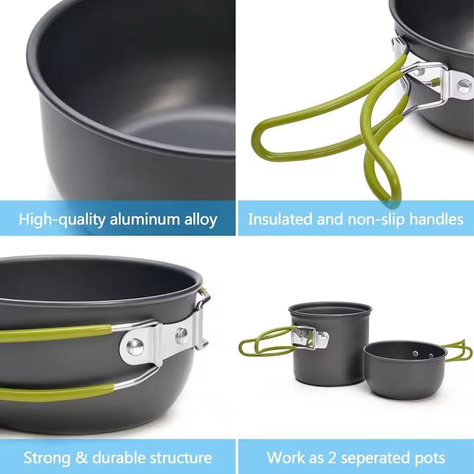Ultralekki zestaw naczyń kempi – Camping Cooking Mess Kit recenzja i cena
