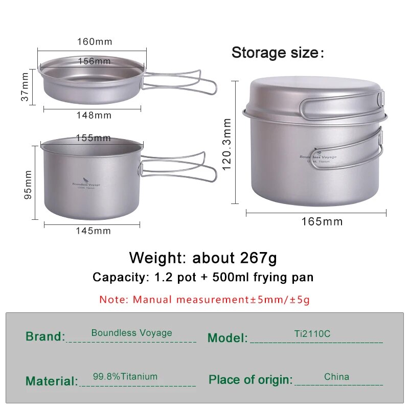 Zestaw Tytanowych Garnków i Pa – Camping Cooking Set Compact recenzja i cena