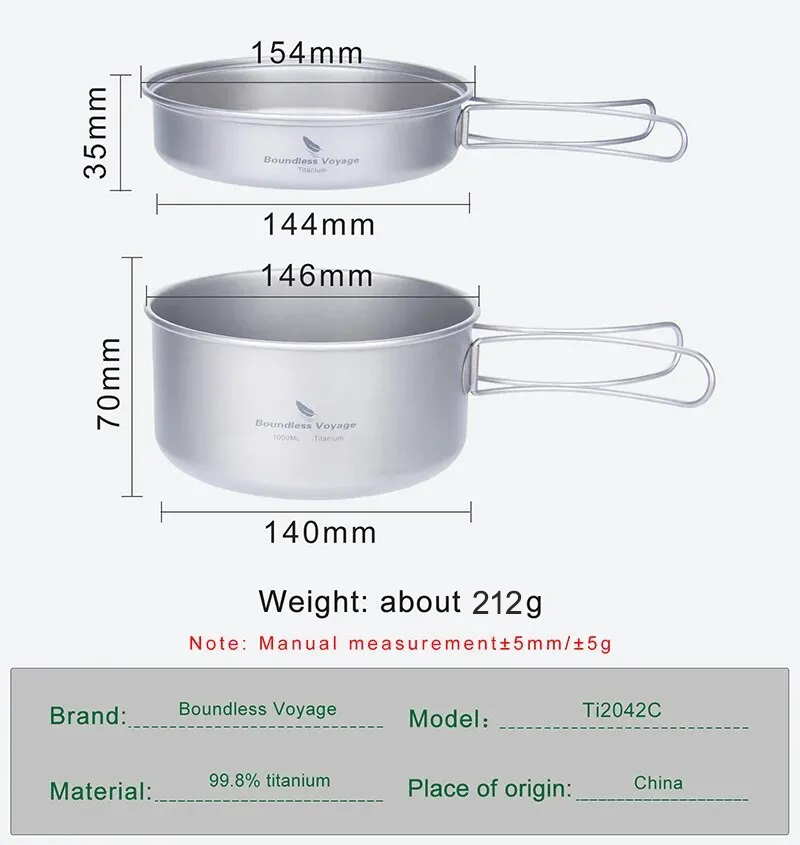 Zestaw Tytanowych Garnków i Pa – Camping Cooking Set Compact recenzja i cena