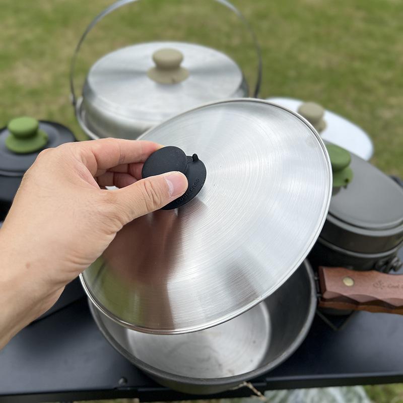 1 szt. Silikonowy uchwyt do po – Camping Cooking Pot With Lid recenzja i cena