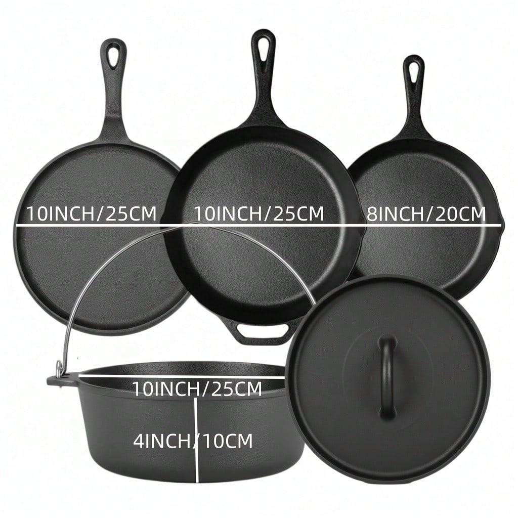 Zestaw żeliwnych garnków i pat – Camping Cooking Essentials recenzja i cena