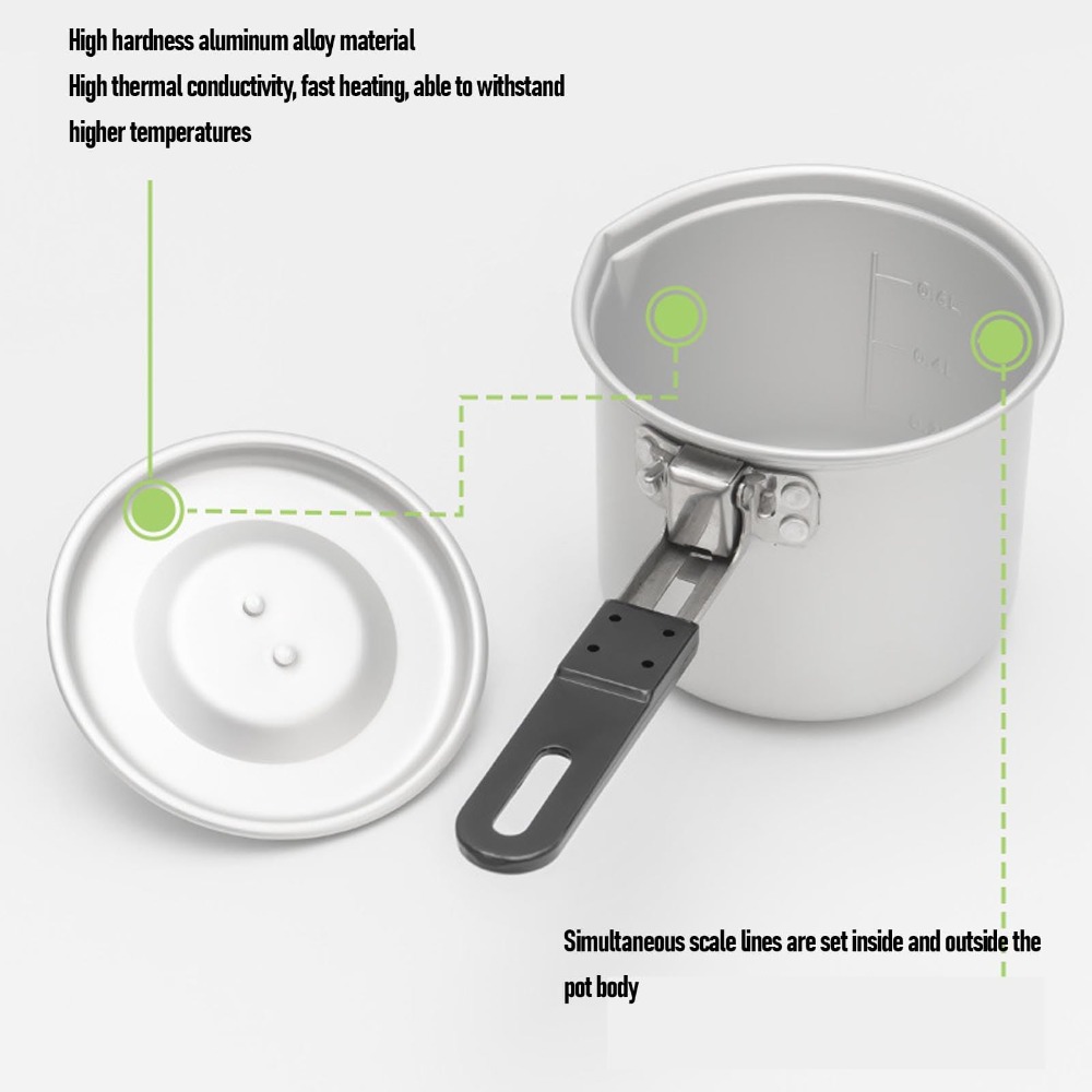 Garnek kempingowy, 770 ml, prz – Camping Cooking Pot With Lid recenzja i cena