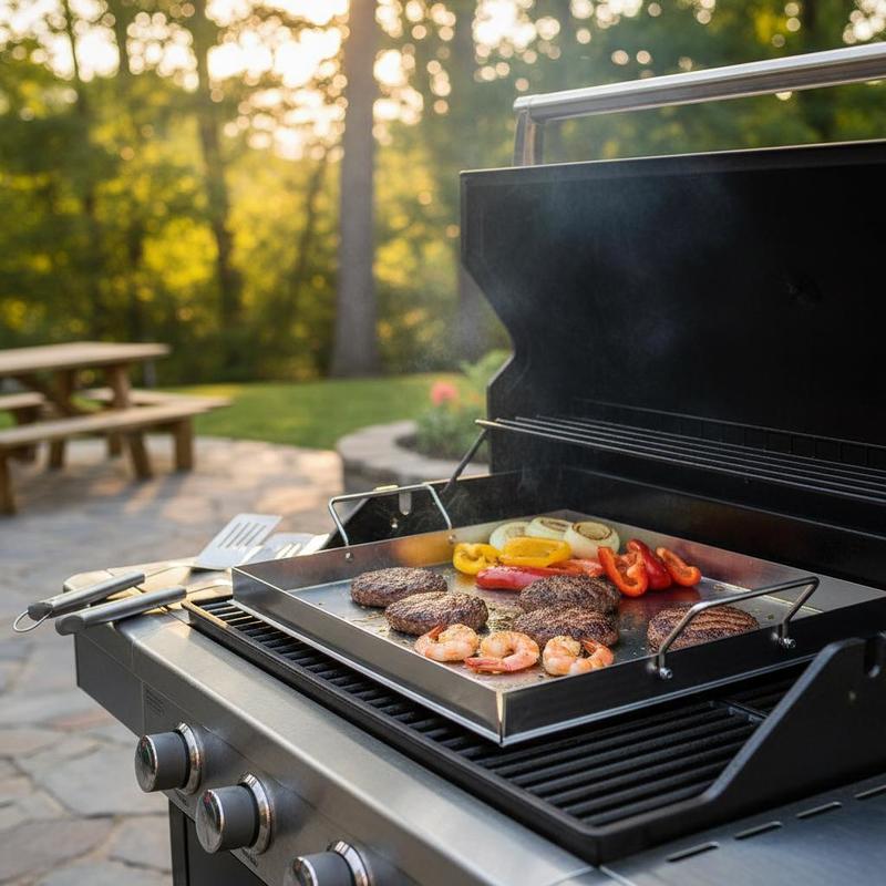 Uniwersalna płaska płyta grill – Camping Cooking Pan recenzja i cena