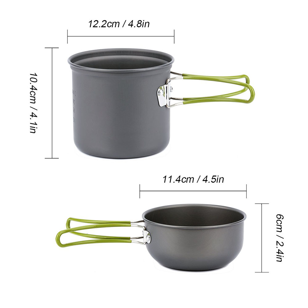Ultralekkie garnki kempingowe  – Camping Cooking Gear Set recenzja i cena