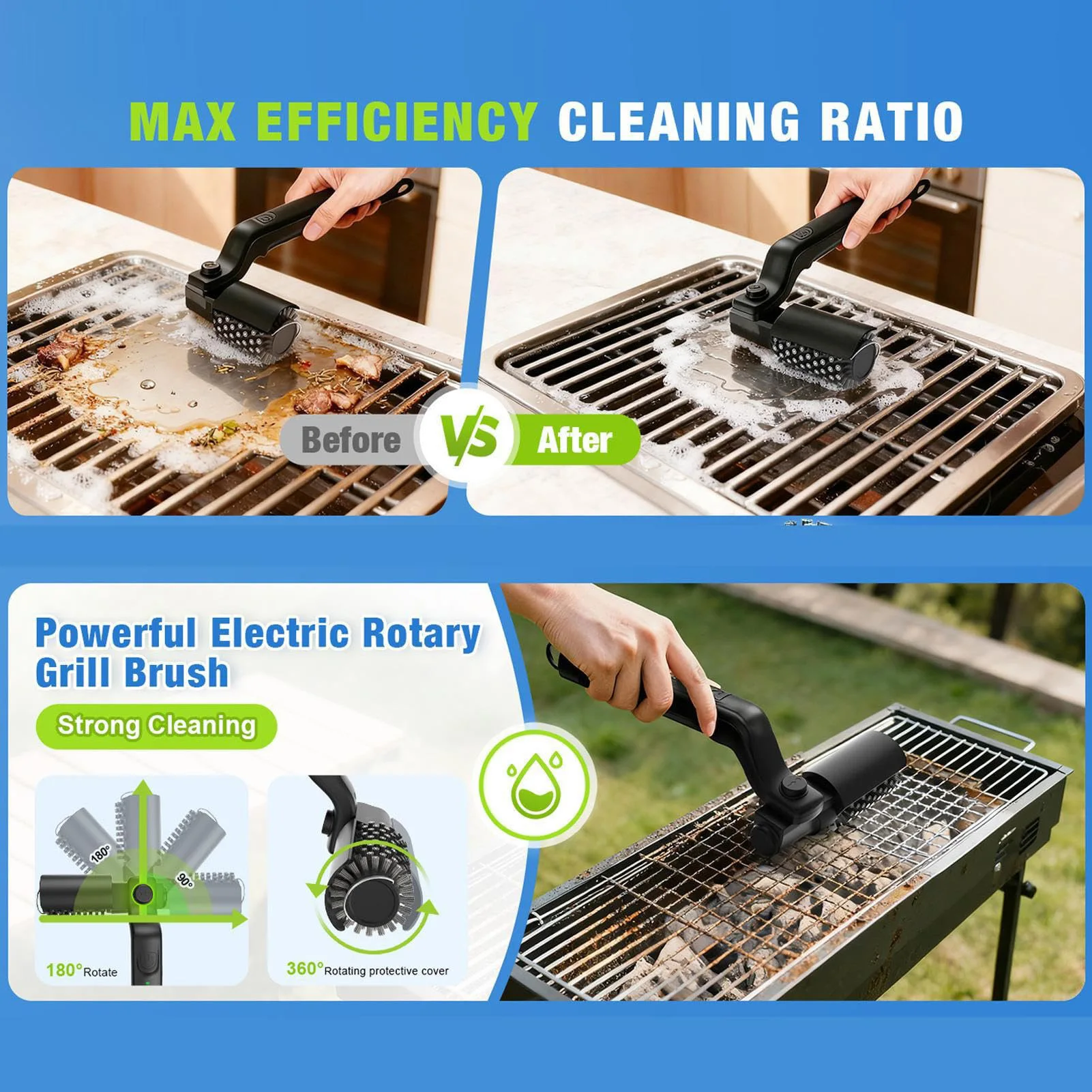 Elektryczna szczotka do grilla – Camping Cooking Electric recenzja i cena