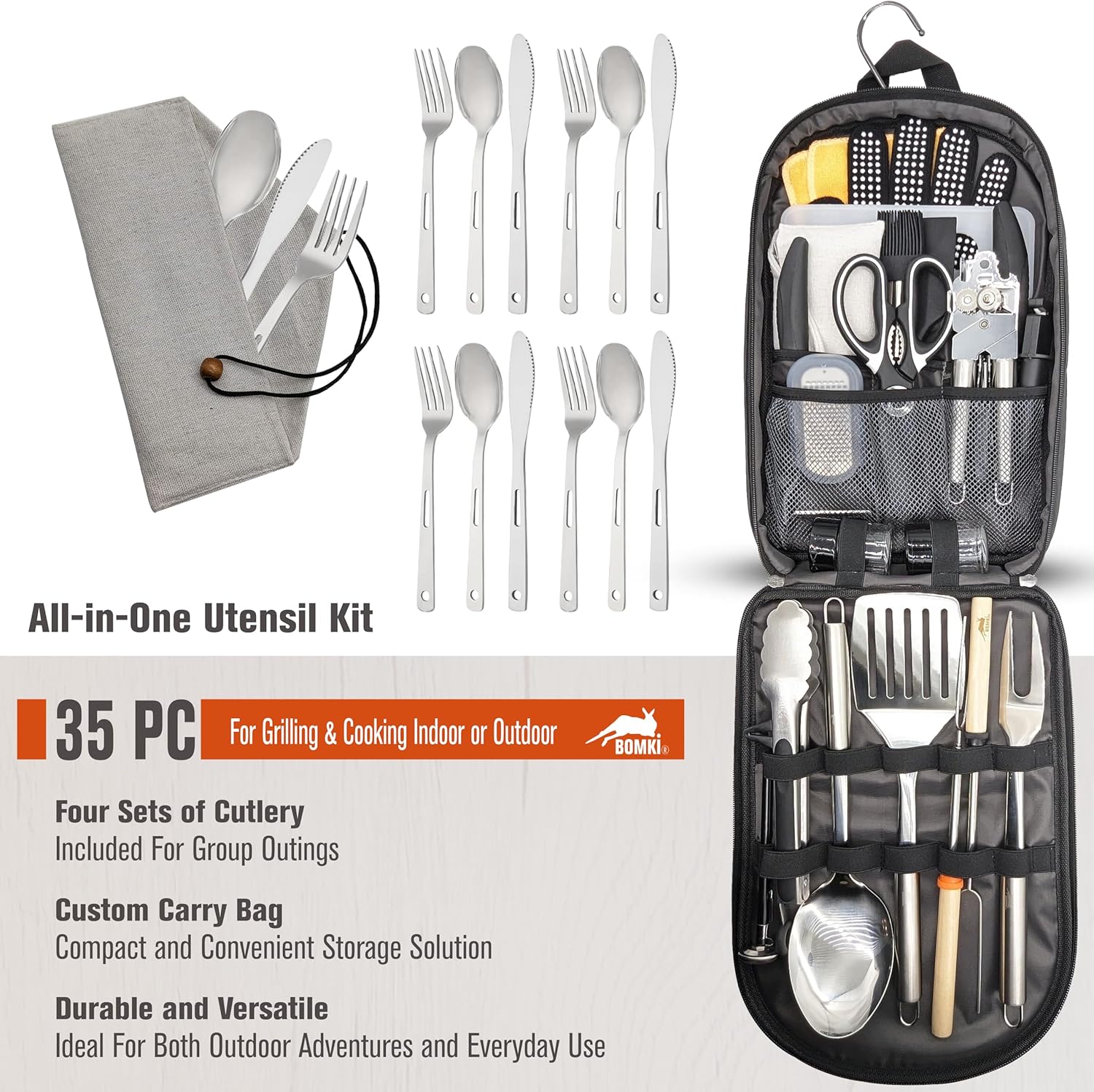 Zestaw przyborów kuchennych do – Camping Cooking Essentials Kit recenzja i cena