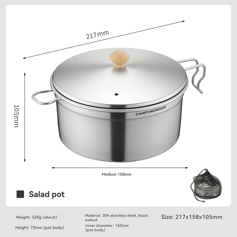CAMPINGMOON S371 Garnek do got – Camping Cooking Pot With Lid recenzja i cena