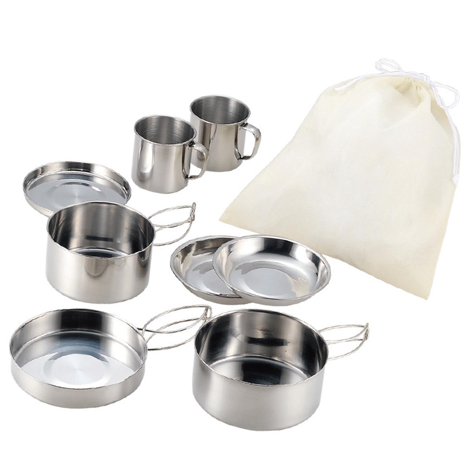 8-częściowy Zestaw Naczyń Kemp – Camping Cooking Mess Kit recenzja i cena