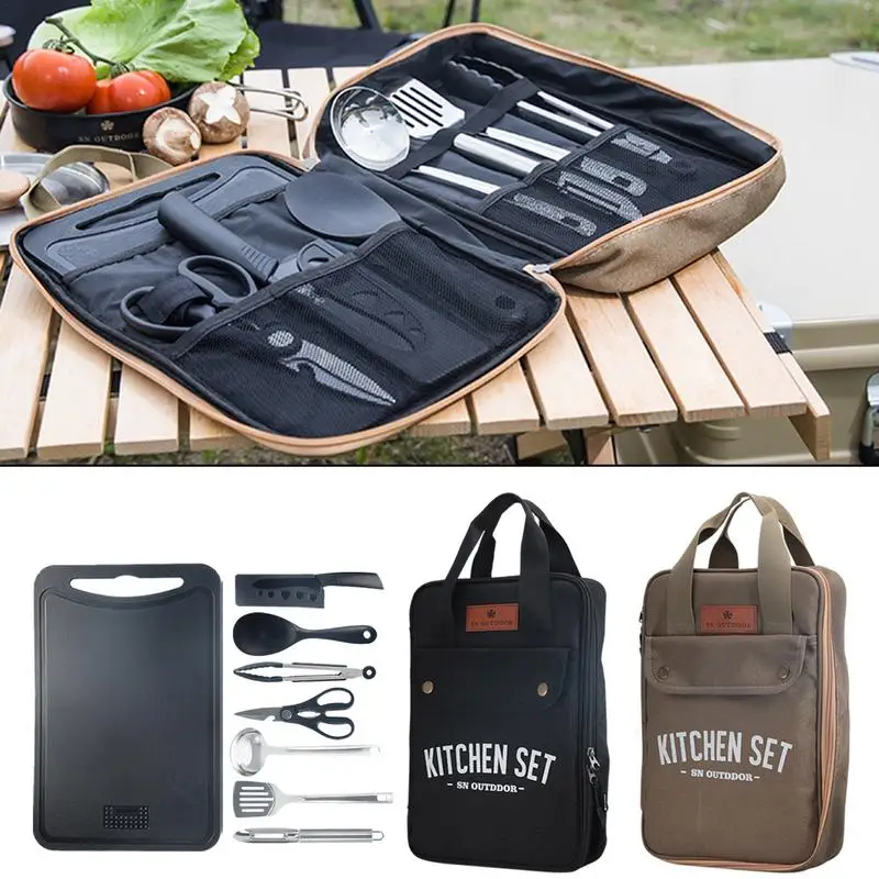 8-częściowy zestaw naczyń kuch – Camping Cooking Gear Set recenzja i cena
