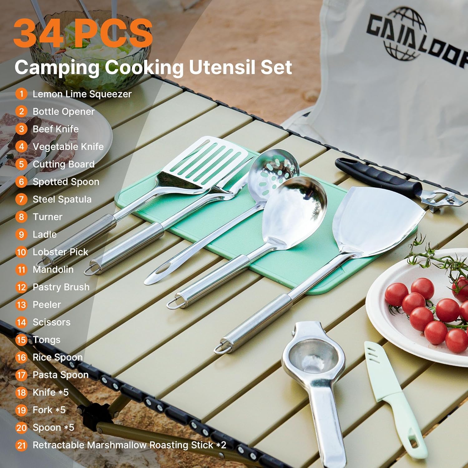 Zestaw przyborów kuchennych do – Camping Cooking Essentials recenzja i cena