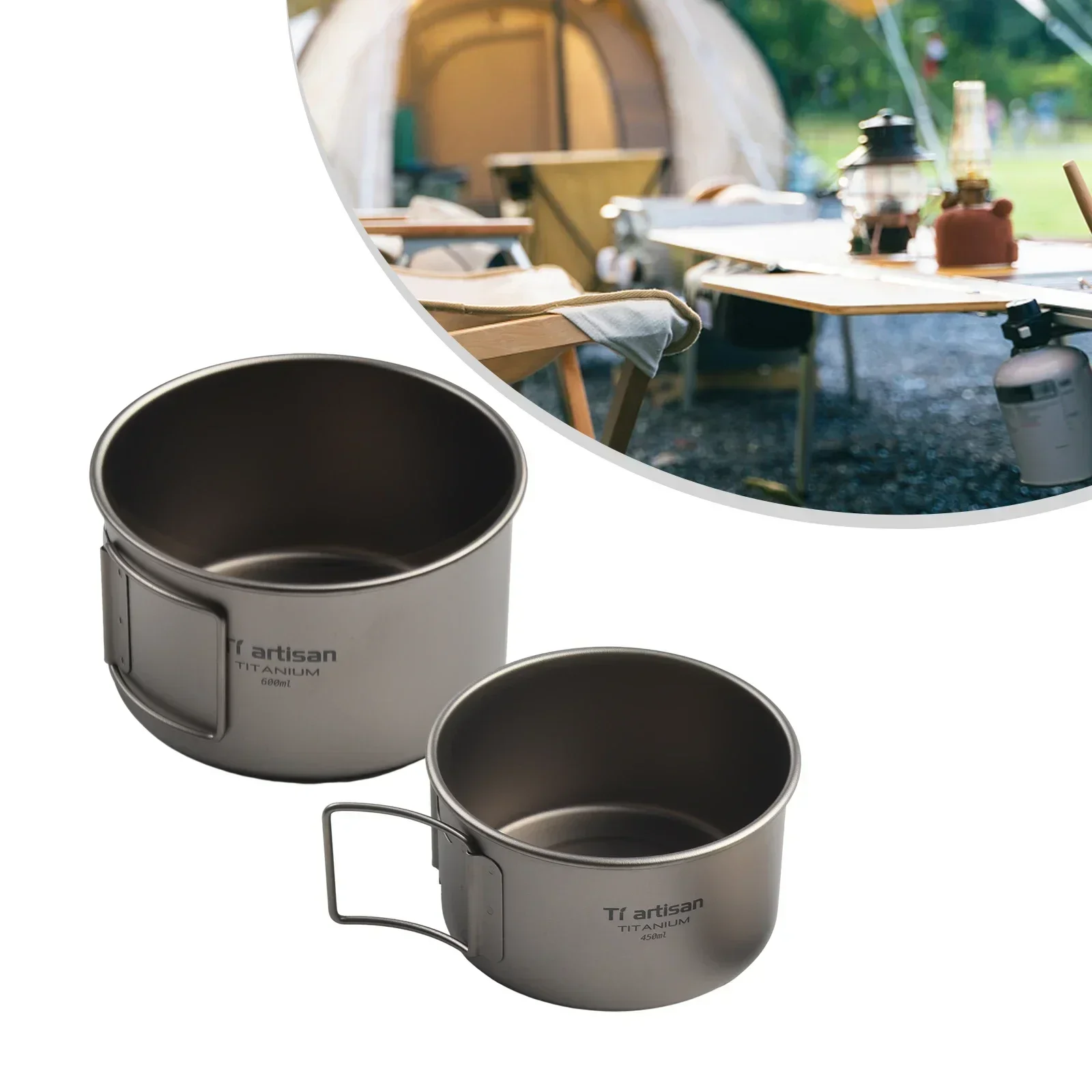 Tytanowa miska ze składanym uc – Camping Cooking Pan recenzja i cena