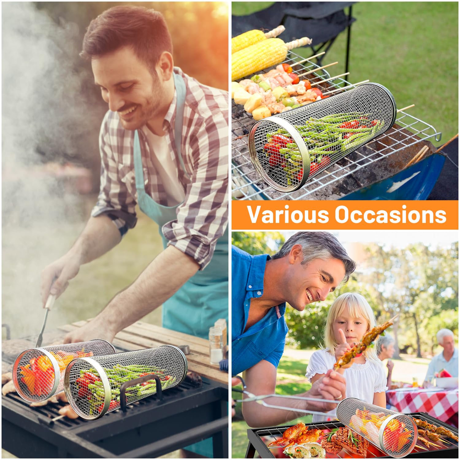 2-częściowe kosze do grillowan – Camping Cooking Gear Set recenzja i cena