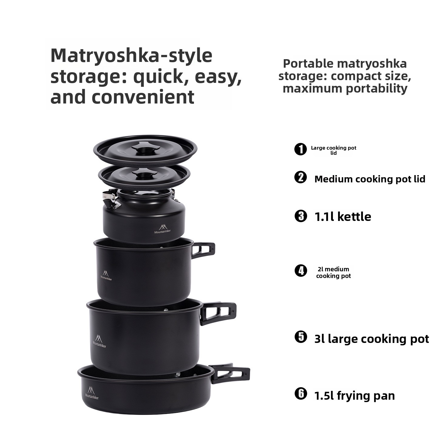 MOUNTAINHIKER Trzy Cztery Pięc – Camping Cooking Set Compact recenzja i cena