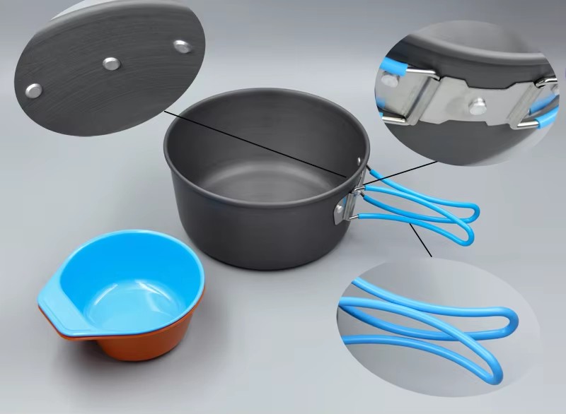 Naczynia kempingowe Zestaw gar – Camping Cooking Pan recenzja i cena
